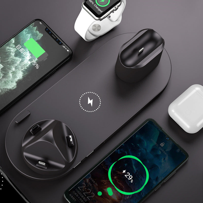 Wireless Charger For IPhone Fast Charger For Phone Fast Charging Pad For Phone Watch 6 In 1 Charging Dock Station - webmart360