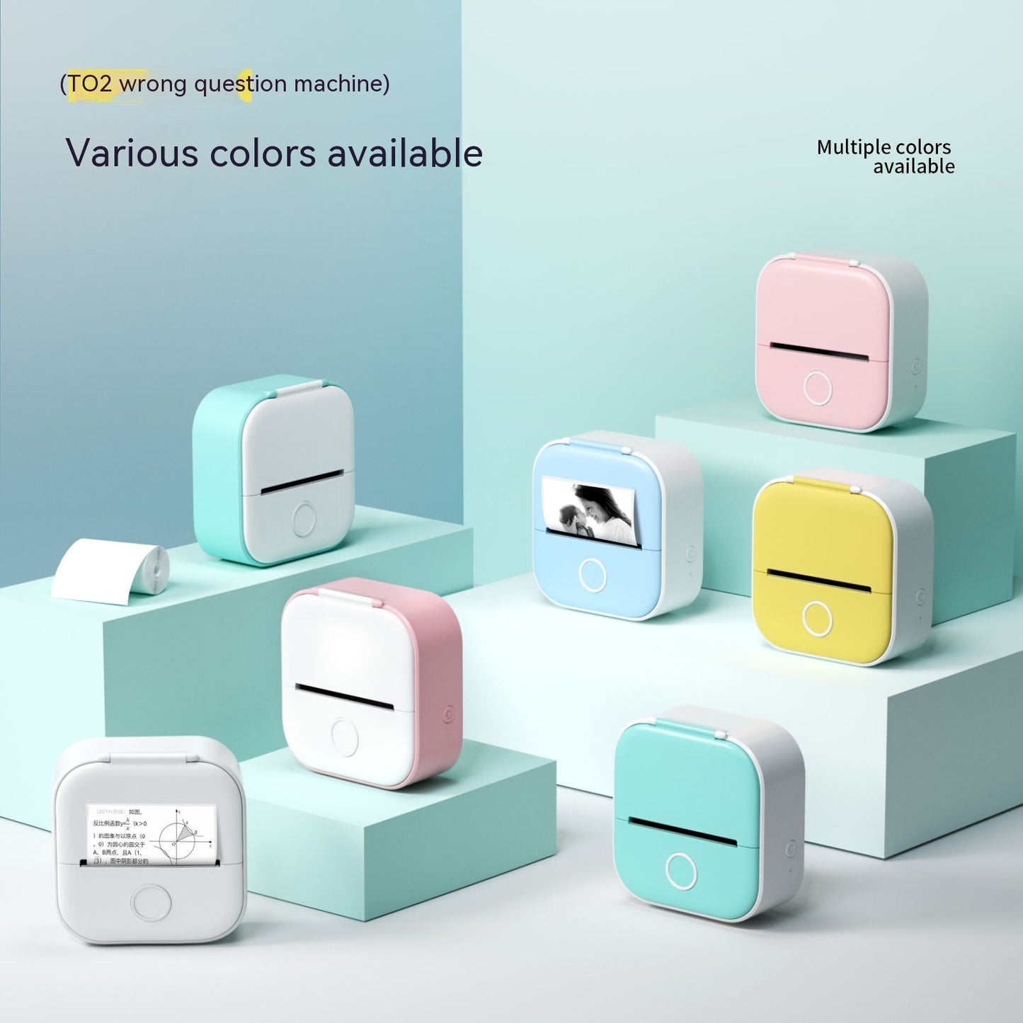 Portable Mini Thermal Label Printer Home Photo Printer Student Wrong Question Printer Bluetooth-compatible Mini Label Printer Price Tag - webmart360