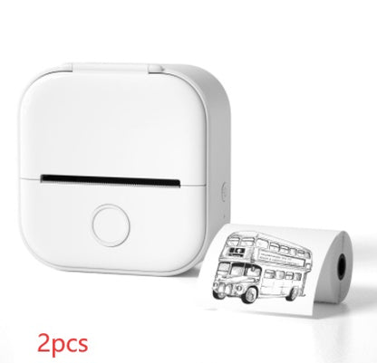 Portable Mini Thermal Label Printer Home Photo Printer Student Wrong Question Printer Bluetooth-compatible Mini Label Printer Price Tag - webmart360