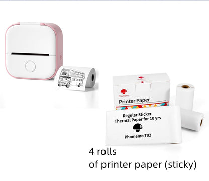 Portable Mini Thermal Label Printer Home Photo Printer Student Wrong Question Printer Bluetooth-compatible Mini Label Printer Price Tag - webmart360