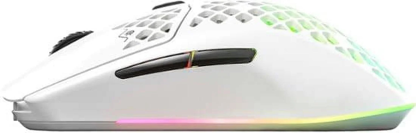 Aerox 3 2022 Edition Wireless Optical Gaming Mouse with Ultra Lightweight Design, White