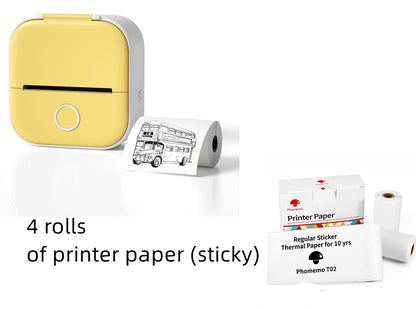 Portable Mini Thermal Label Printer Home Photo Printer Student Wrong Question Printer Bluetooth-compatible Mini Label Printer Price Tag - webmart360