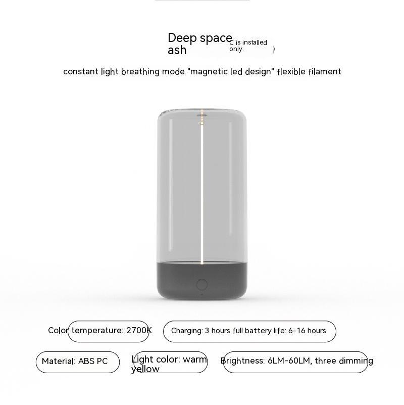 New LED Camping Light Type-c Rechargeable Portable Night Light With High Transparency And Anti Drop Creative Atmosphere Light - webmart360