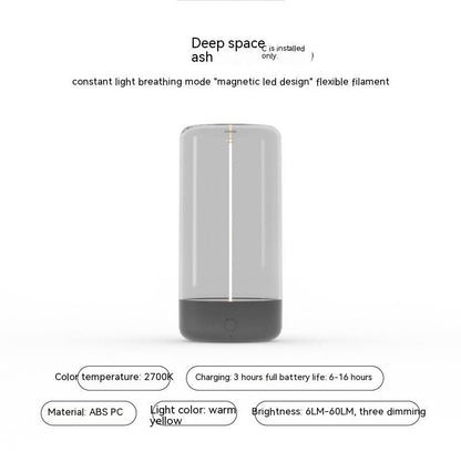 New LED Camping Light Type-c Rechargeable Portable Night Light With High Transparency And Anti Drop Creative Atmosphere Light - webmart360