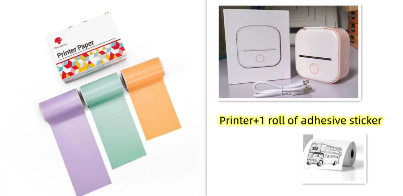 Portable Mini Thermal Label Printer Home Photo Printer Student Wrong Question Printer Bluetooth-compatible Mini Label Printer Price Tag - webmart360