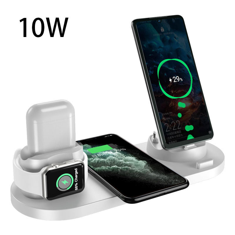 Wireless Charger For IPhone Fast Charger For Phone Fast Charging Pad For Phone Watch 6 In 1 Charging Dock Station - webmart360