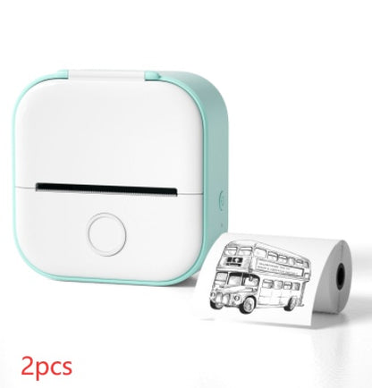 Portable Mini Thermal Label Printer Home Photo Printer Student Wrong Question Printer Bluetooth-compatible Mini Label Printer Price Tag - webmart360