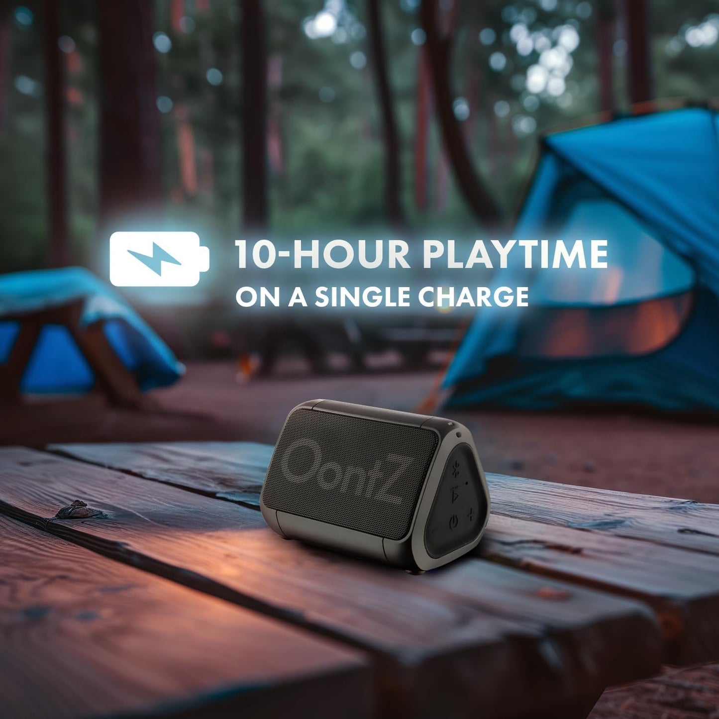 Oontz Solo Bluetooth Portable Speaker, 5 Watts Mini Speaker, up to 100 Unobstructed Feet Wireless Range, 10Hrs Playtime, IPX5 Waterproof Bluetooth Speaker (Black)