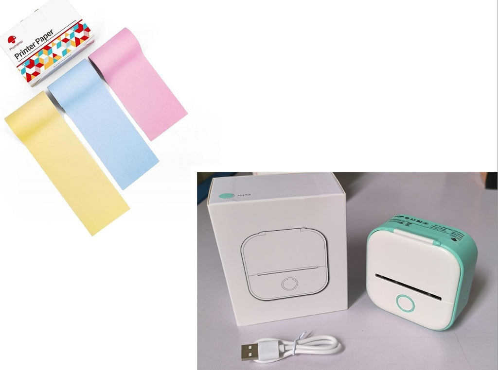 Portable Mini Thermal Label Printer Home Photo Printer Student Wrong Question Printer Bluetooth-compatible Mini Label Printer Price Tag - webmart360