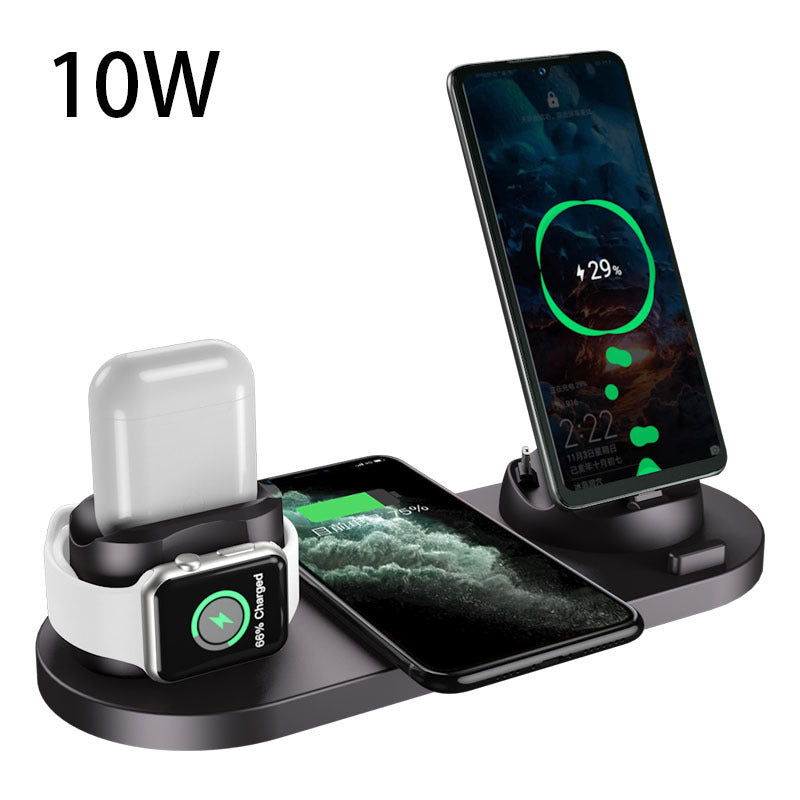 Wireless Charger For IPhone Fast Charger For Phone Fast Charging Pad For Phone Watch 6 In 1 Charging Dock Station - webmart360
