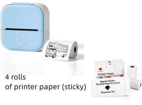 Portable Mini Thermal Label Printer Home Photo Printer Student Wrong Question Printer Bluetooth-compatible Mini Label Printer Price Tag - webmart360