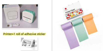 Portable Mini Thermal Label Printer Home Photo Printer Student Wrong Question Printer Bluetooth-compatible Mini Label Printer Price Tag - webmart360