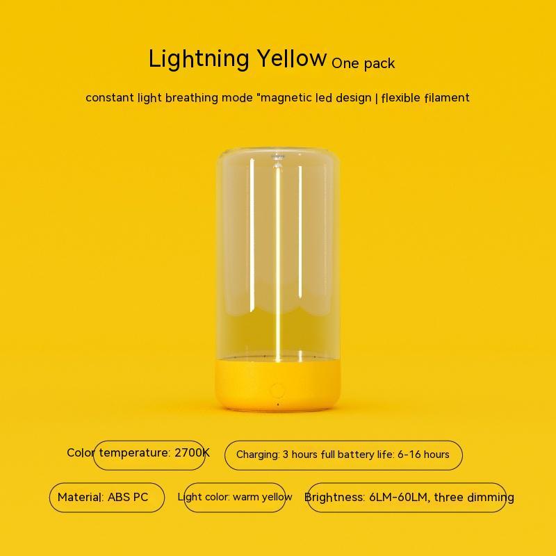 New LED Camping Light Type-c Rechargeable Portable Night Light With High Transparency And Anti Drop Creative Atmosphere Light - webmart360