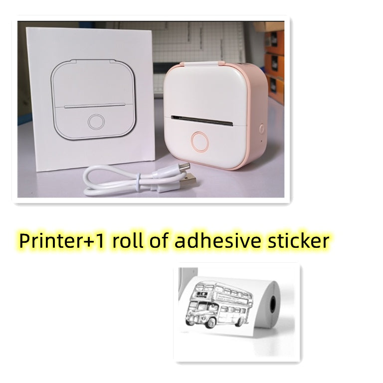 Portable Mini Thermal Label Printer Home Photo Printer Student Wrong Question Printer Bluetooth-compatible Mini Label Printer Price Tag - webmart360