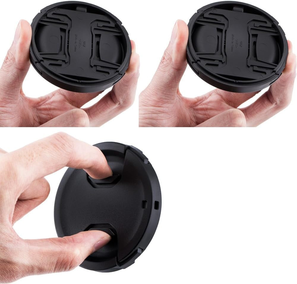 2-Pack 77Mm Front Lens Cap Cover with Keeper for Canon EOS 6D 6DM2 5D Mark IV with EF 24-105Mm or 24-70Mm F4L Kit Lens for Nikon D750 D780 with AF-S 24-120Mm F4G Kit Lens & More 77Mm Threaded Lens