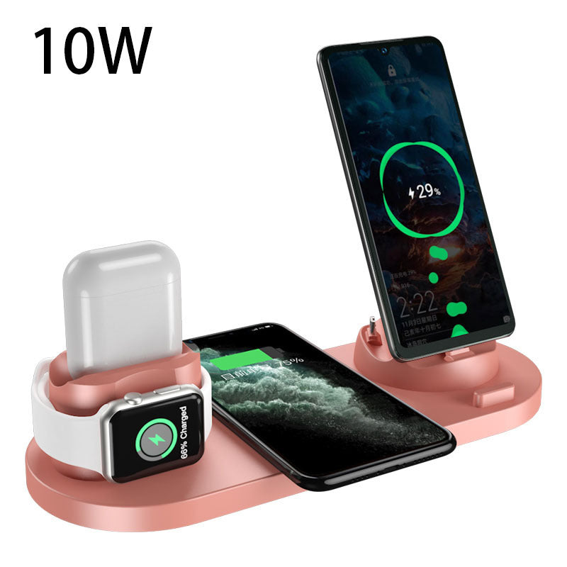 Wireless Charger For IPhone Fast Charger For Phone Fast Charging Pad For Phone Watch 6 In 1 Charging Dock Station - webmart360