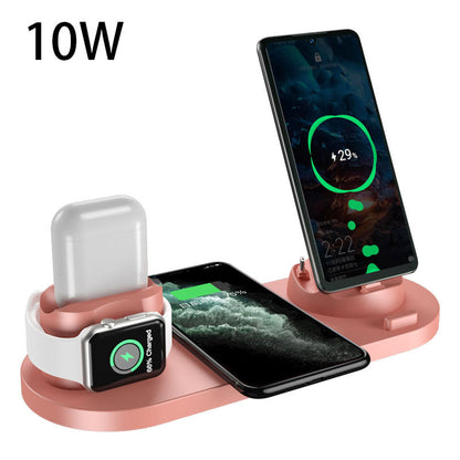Wireless Charger For IPhone Fast Charger For Phone Fast Charging Pad For Phone Watch 6 In 1 Charging Dock Station - webmart360
