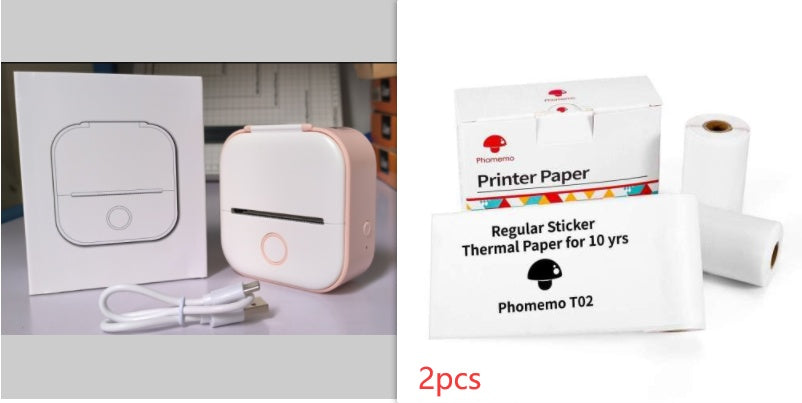 Portable Mini Thermal Label Printer Home Photo Printer Student Wrong Question Printer Bluetooth-compatible Mini Label Printer Price Tag - webmart360