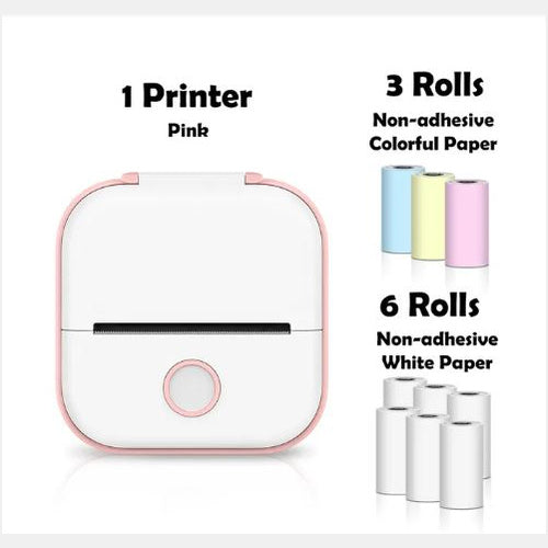 Portable Mini Thermal Label Printer Home Photo Printer Student Wrong Question Printer Bluetooth-compatible Mini Label Printer Price Tag - webmart360