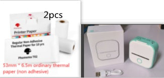 Portable Mini Thermal Label Printer Home Photo Printer Student Wrong Question Printer Bluetooth-compatible Mini Label Printer Price Tag - webmart360