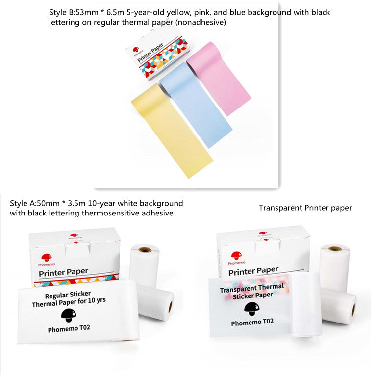 Portable Mini Thermal Label Printer Home Photo Printer Student Wrong Question Printer Bluetooth-compatible Mini Label Printer Price Tag - webmart360