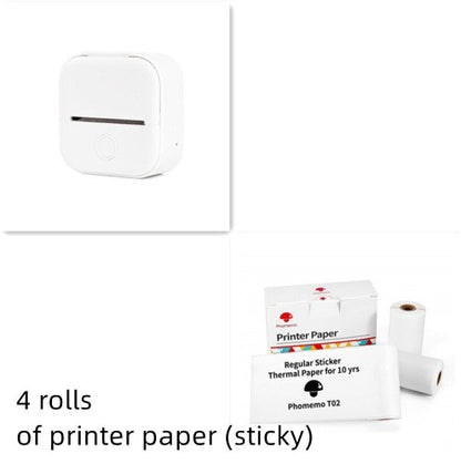 Portable Mini Thermal Label Printer Home Photo Printer Student Wrong Question Printer Bluetooth-compatible Mini Label Printer Price Tag - webmart360