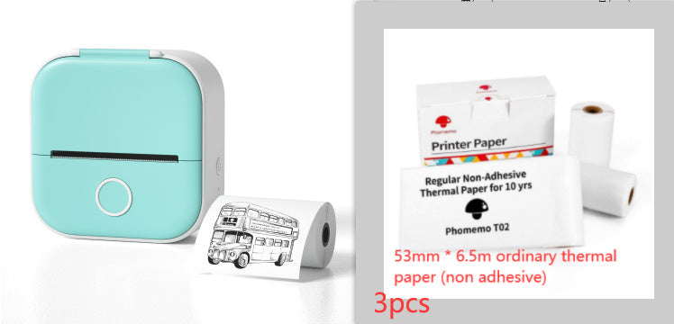 Portable Mini Thermal Label Printer Home Photo Printer Student Wrong Question Printer Bluetooth-compatible Mini Label Printer Price Tag - webmart360