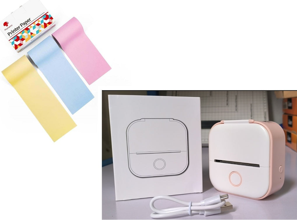 Portable Mini Thermal Label Printer Home Photo Printer Student Wrong Question Printer Bluetooth-compatible Mini Label Printer Price Tag - webmart360